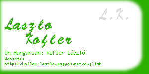 laszlo kofler business card